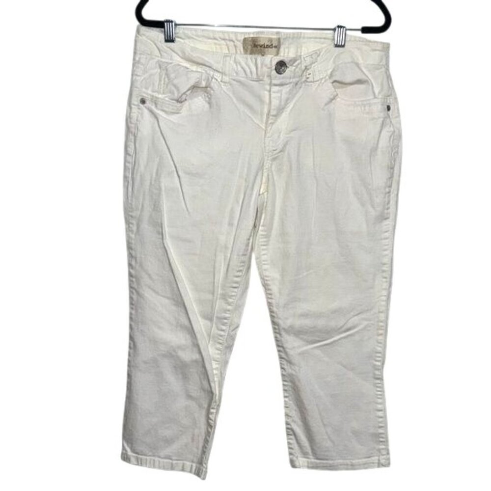 Rewind Womens White Capri Pants Size 15 Cotton Blend
